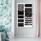 Costway Wall Door Mounted Mirror Jewelry Cabinet Organizer w/LED Light